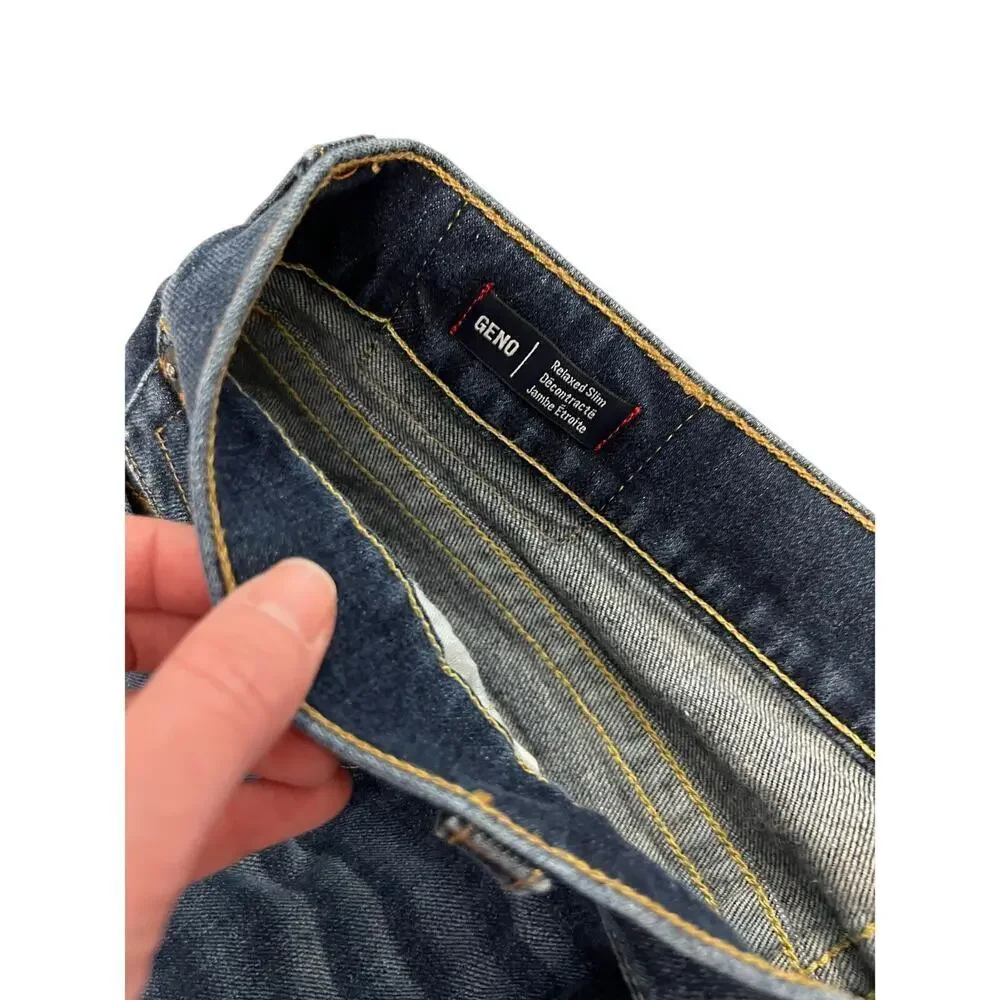 True Religion Geno Dark Wash Button Pocket Jeans Sz 34x32 GS